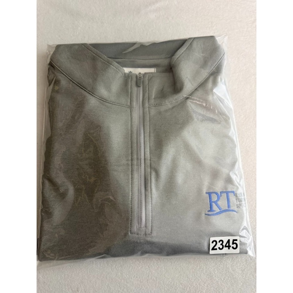 Peter Millar Pullover Men XXL Gray  1/4‎ Zip Performance Stretch Mock Neck Logo - Picture 16 of 16